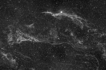 Western Veil Nebula (NGC 6960) and Pickering's Triangle (NGC 6979) - Ha Filter
