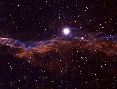 Western Veil Nebula - Ha and OIII